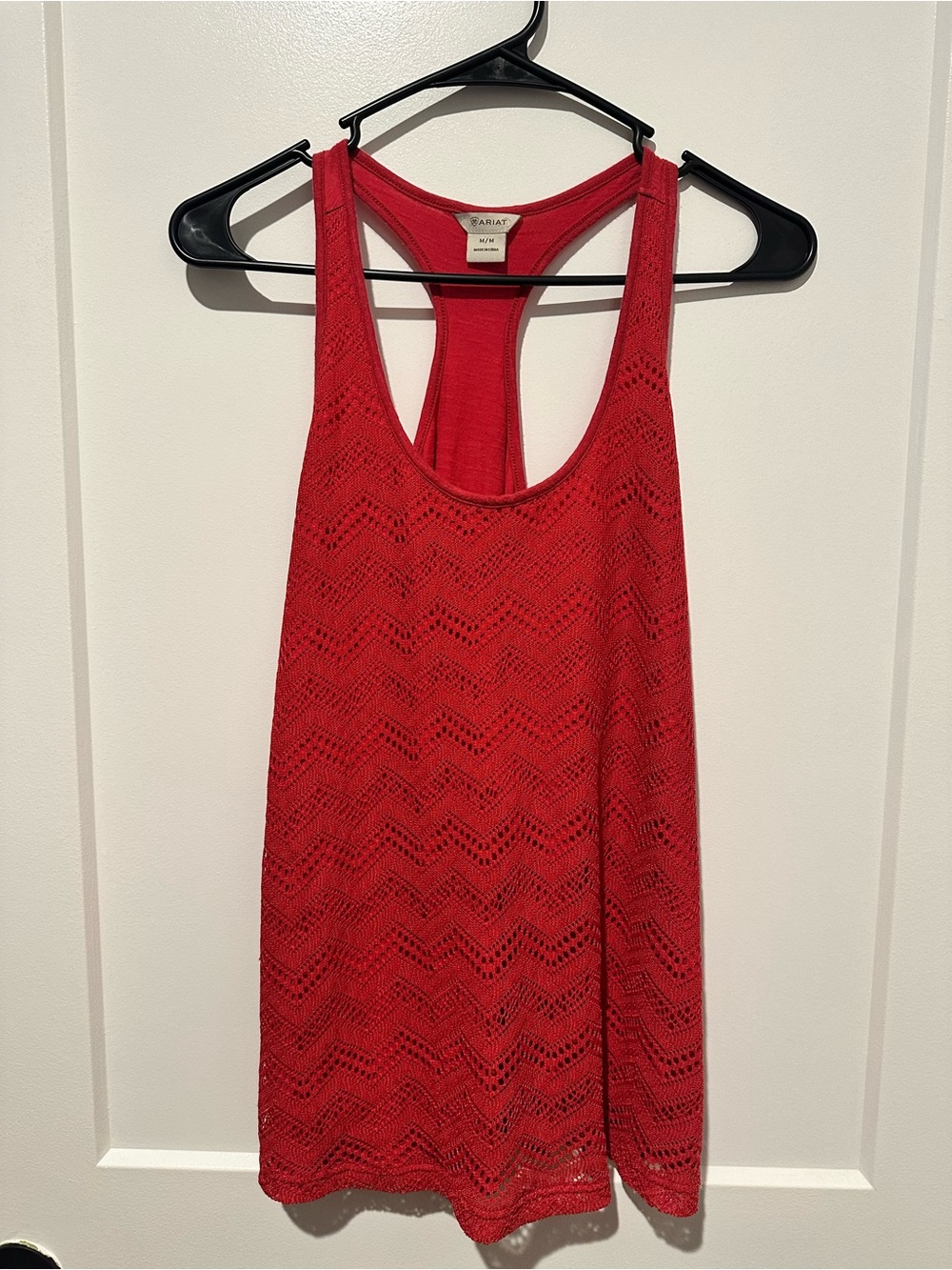 Ariat Red Crochet Racerback Tank Top